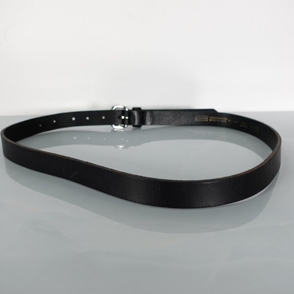 M&S Belt Black Leather Buckle‎ 36 Solid Classic Dress Basic Formal Adult - Picture 5 of 11